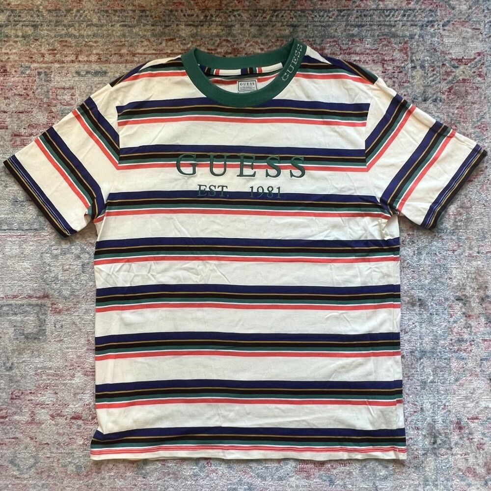 Guess Men's Striped T-Shirt